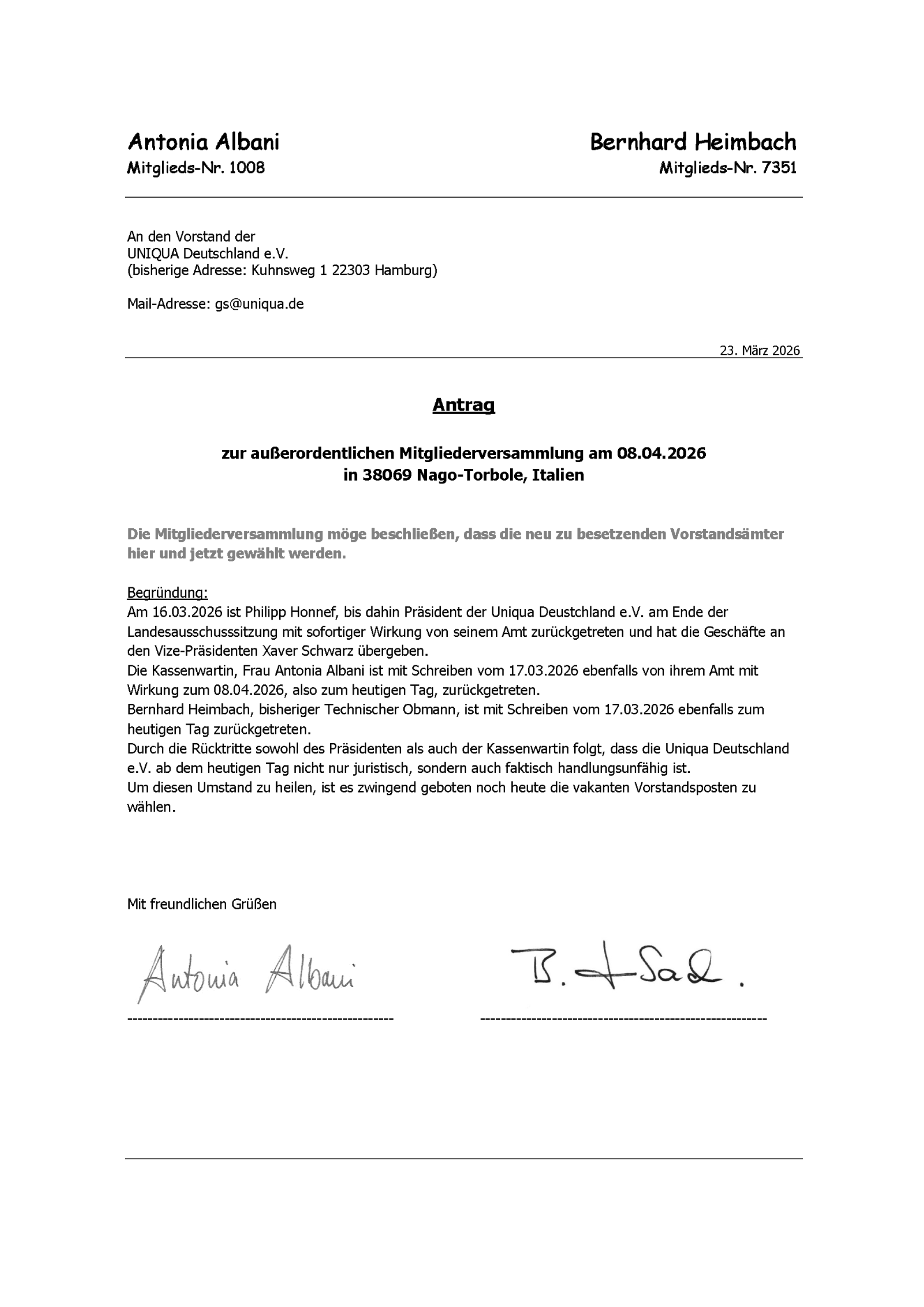 Antrag Albani Heimbach